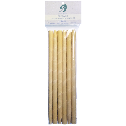 white egret all natural beeswax ear candles for ear wax removal 12 pack product image front