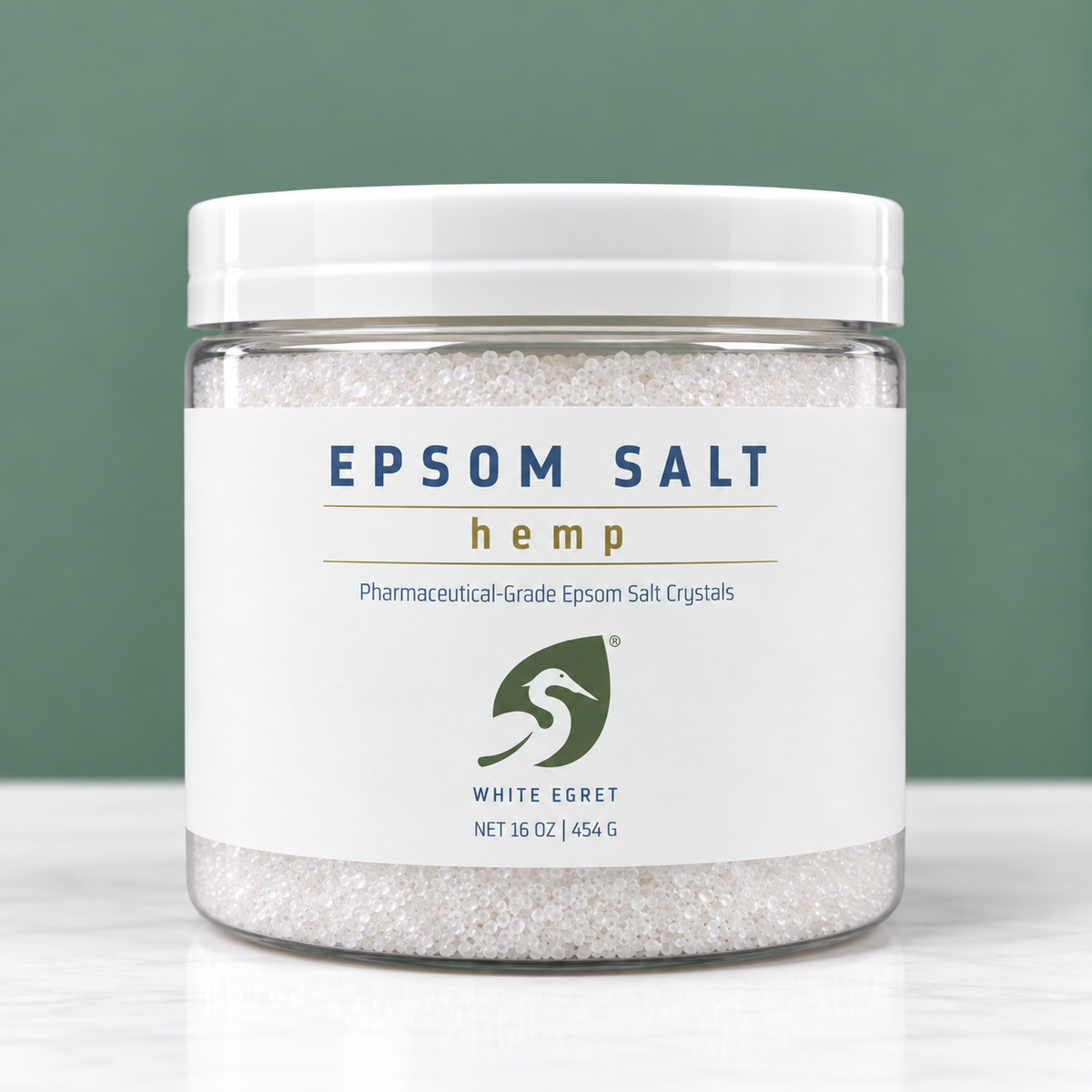 Pharmaceutical Grade Epsom Salts – Pure Bath Soak with Optional Organic Essential Oils - White Egret Personal Care