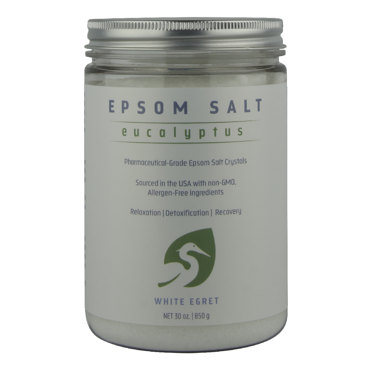 Eucalyptus Epsom Salts - White Egret Personal Care
