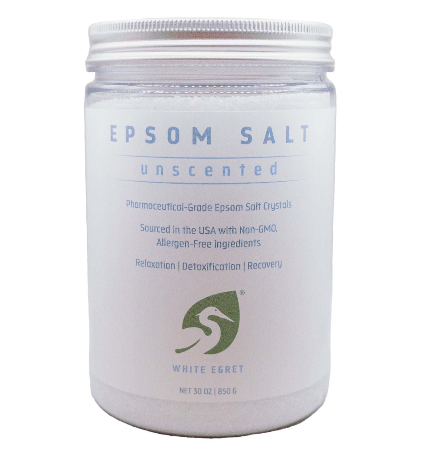 Unscented Epsom Salts - White Egret Personal Care