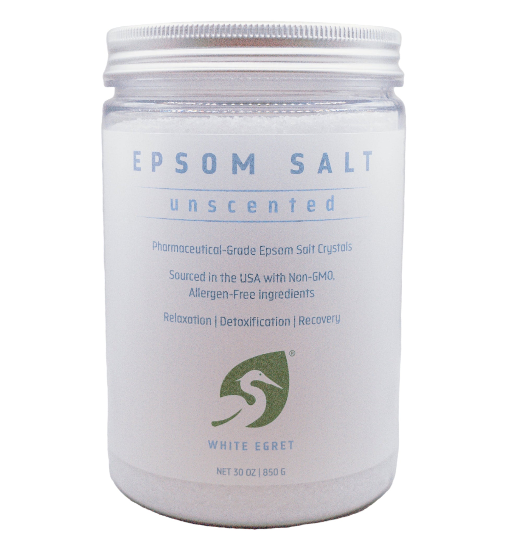 Unscented Epsom Salts - White Egret Personal Care
