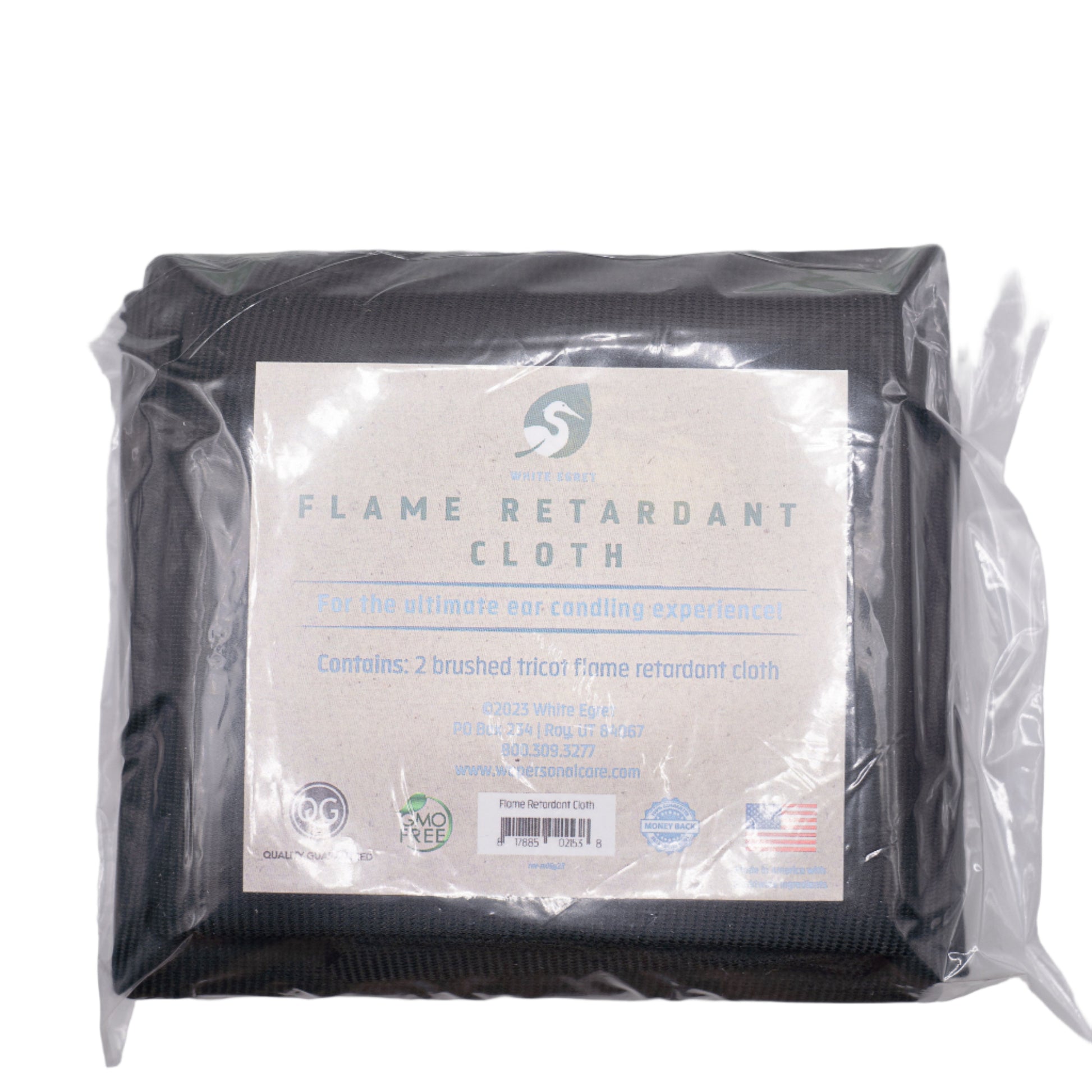White Egret Flame Retardant Cloth 2 pack bag