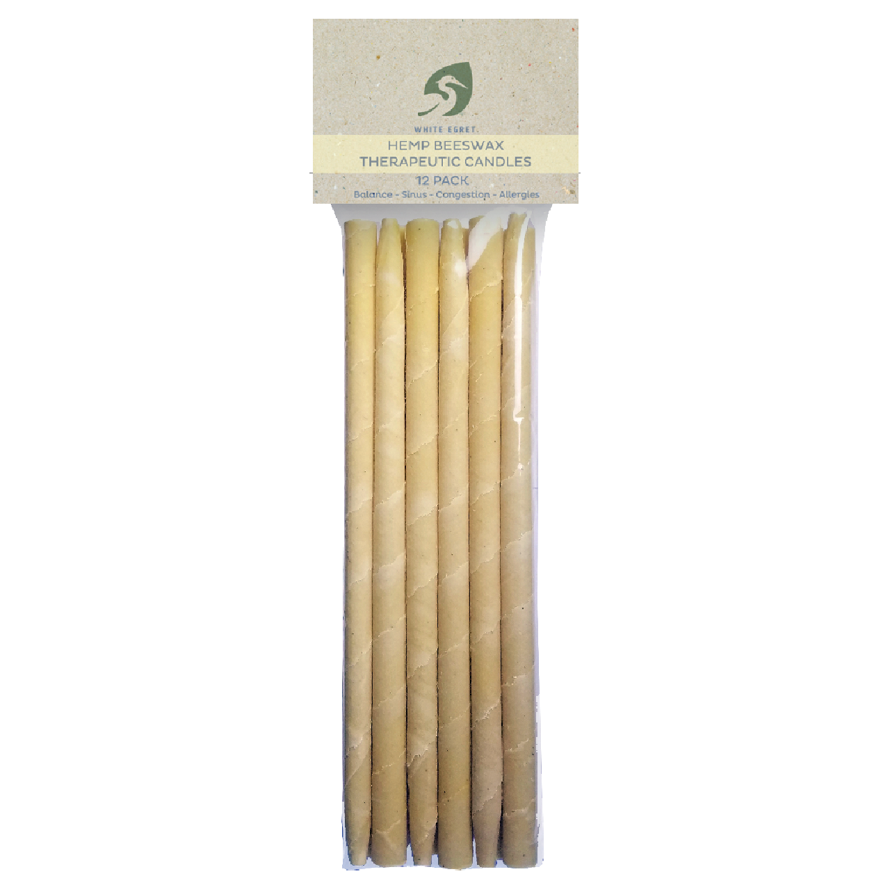 Hemp Beeswax Ear Candles - INVENTORY SALE - White Egret Personal Care