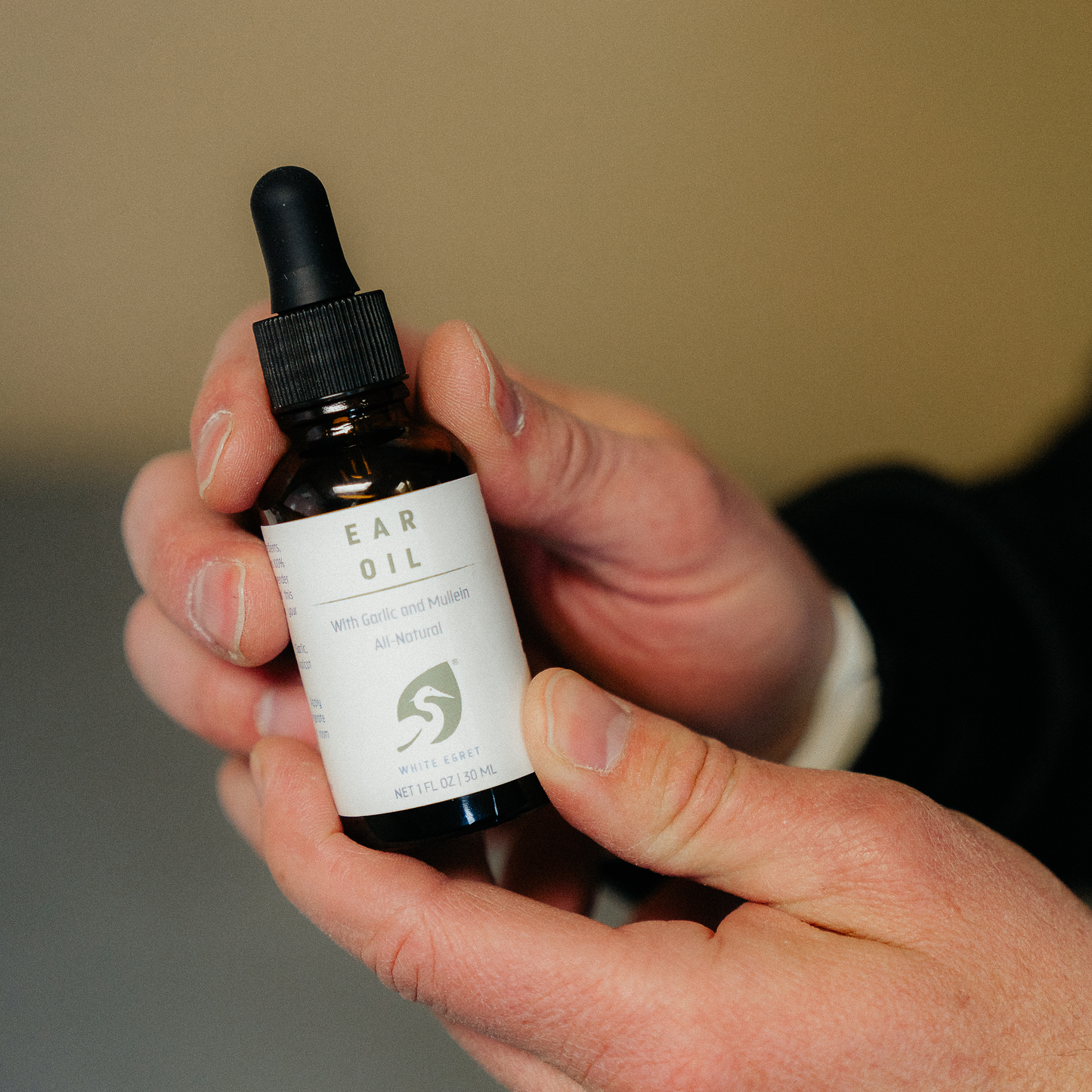 White Egret 1oz ear oil with garlic and mullein