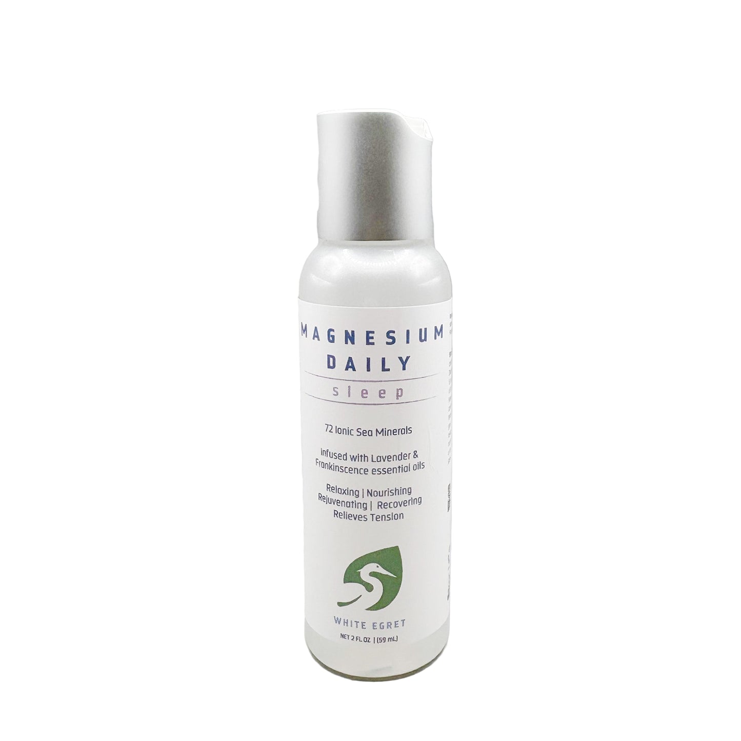 White Egret magnesium daily sleep with organic essential oils