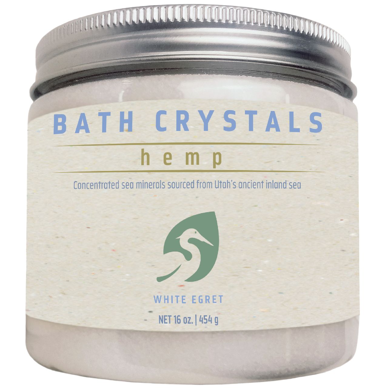 Hemp Bath Crystals - White Egret Personal Care
