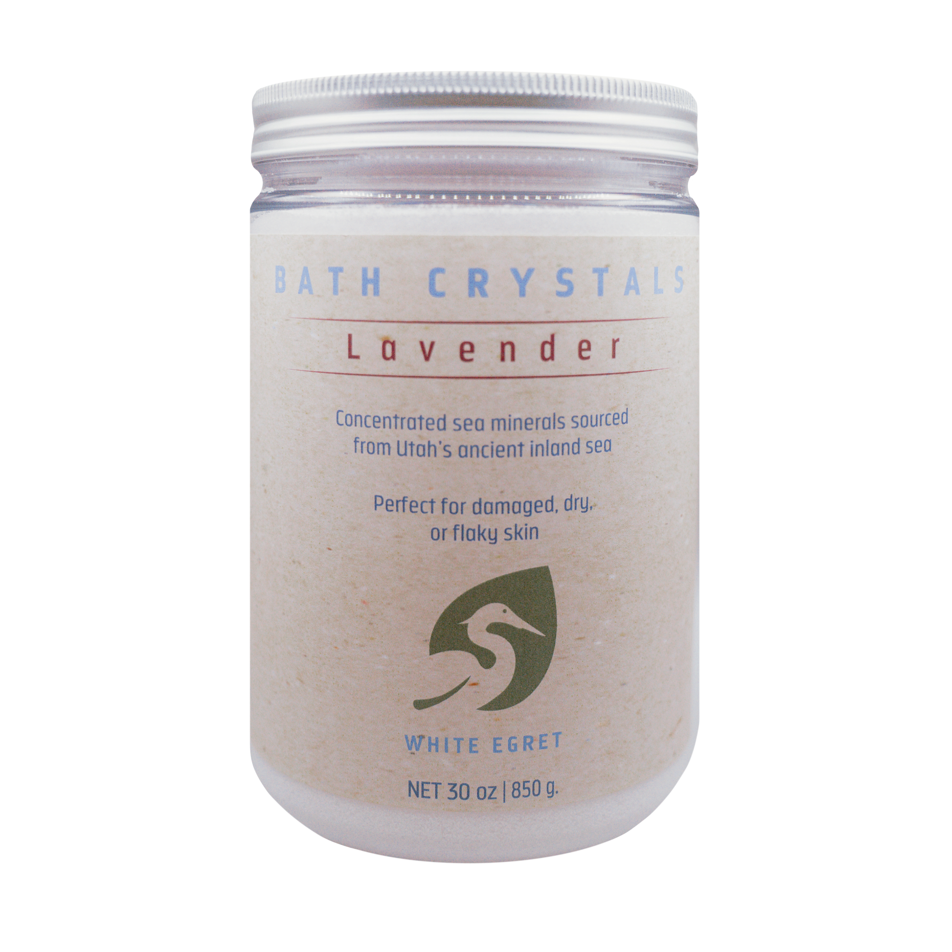 Lavender Bath Crystals - White Egret Personal Care