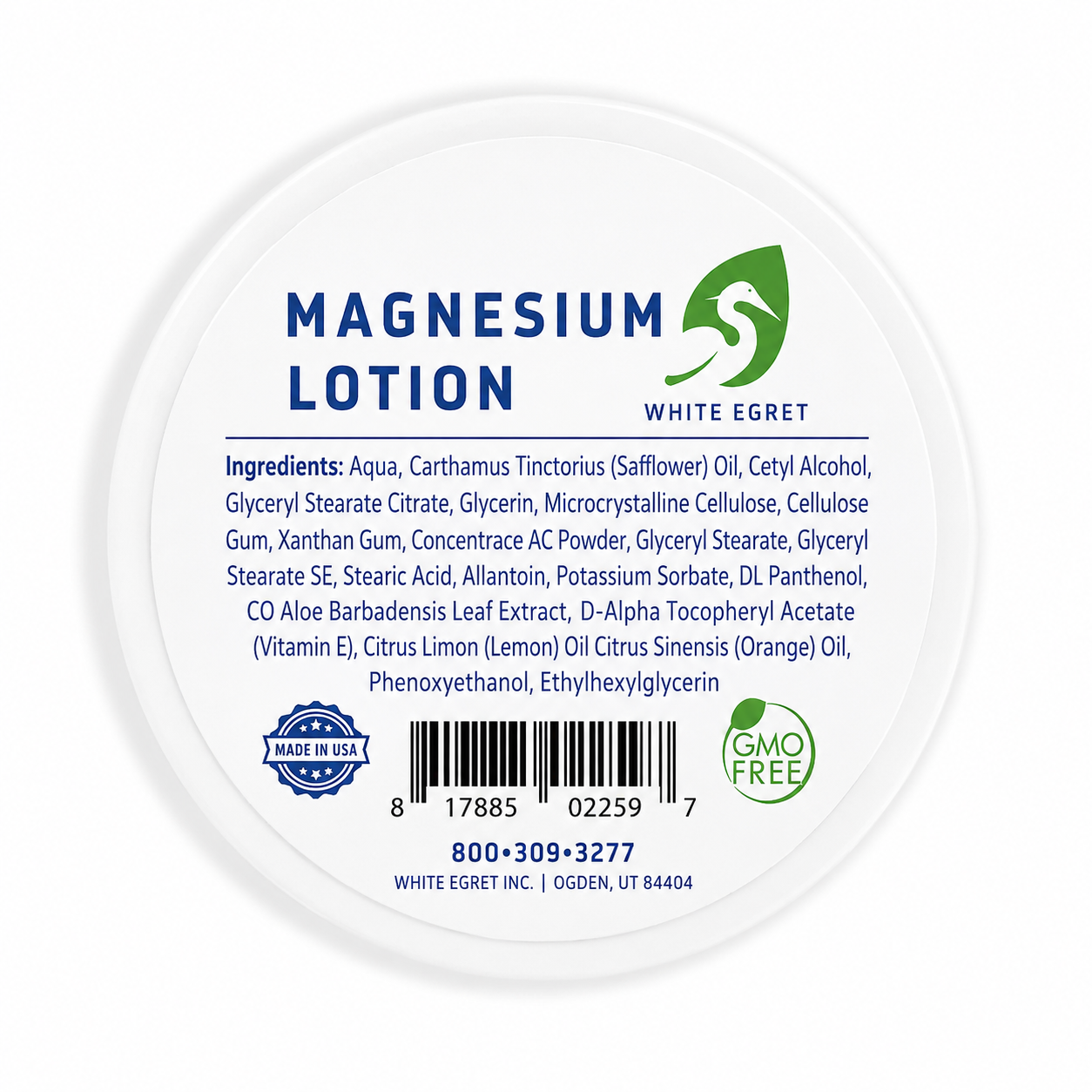 White Egret Magnesium Lotion – 72 Ionic Sea Minerals - White Egret Personal Care