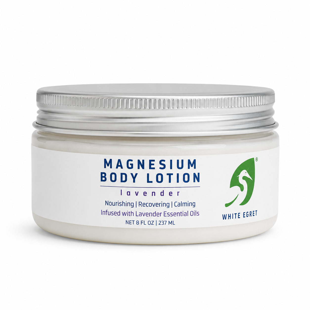 White Egret Magnesium Lotion – 72 Ionic Sea Minerals - White Egret Personal Care