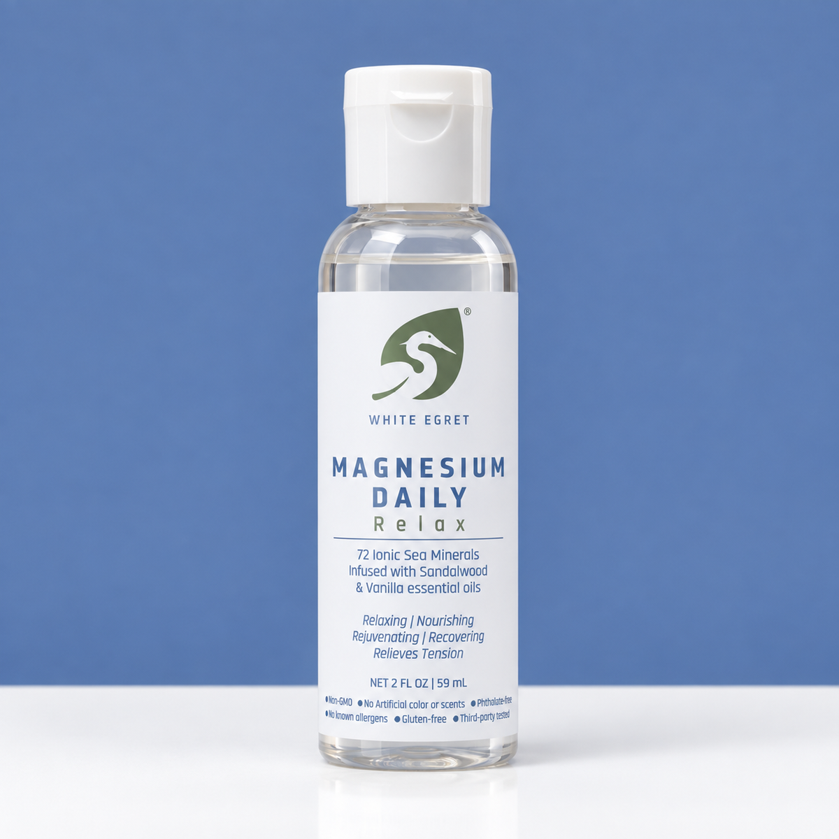 Magnesium Daily Oil – 2oz Topical Spray with Essential Oils for Recovery, Sleep & Relaxation - White Egret Personal Care