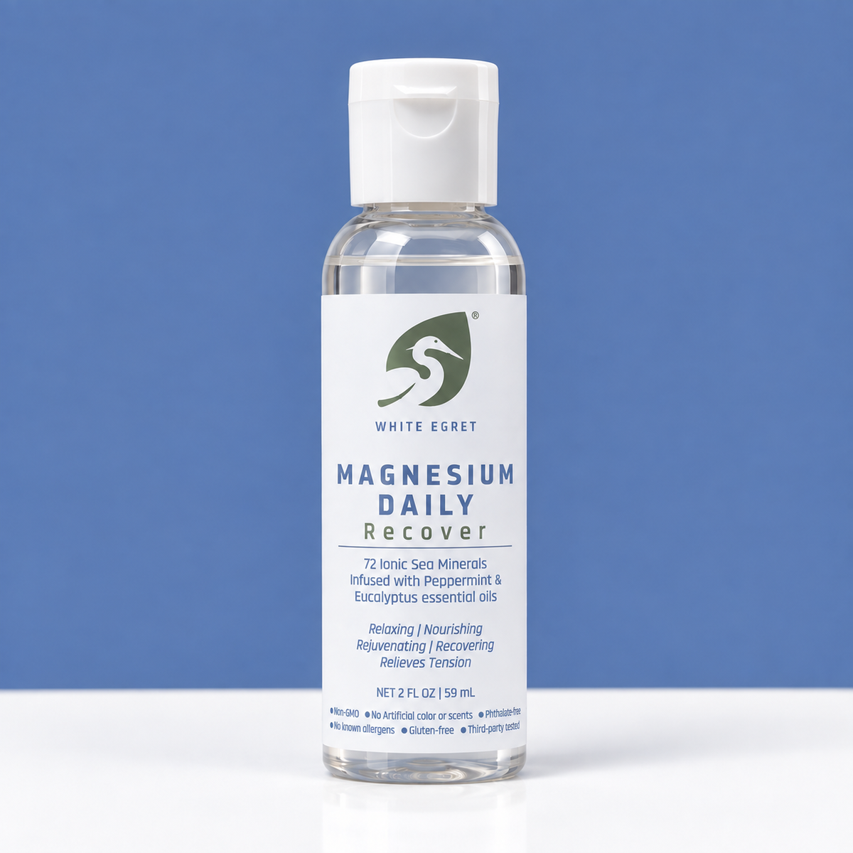 Magnesium Daily Oil – 2oz Topical Spray with Essential Oils for Recovery, Sleep & Relaxation - White Egret Personal Care