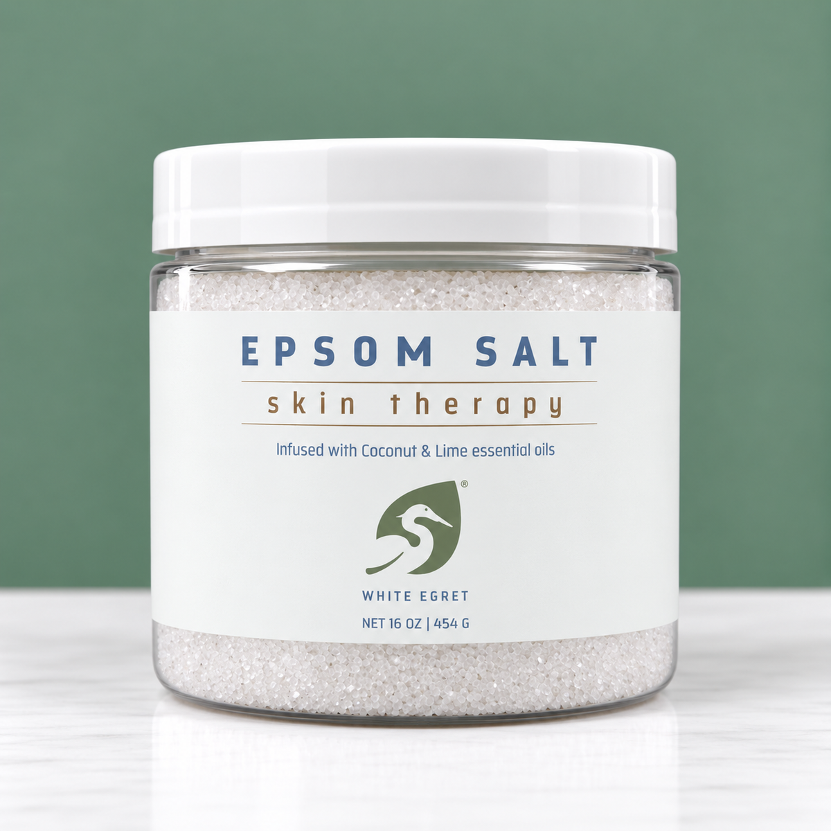 Pharmaceutical Grade Epsom Salts – Pure Bath Soak with Optional Organic Essential Oils - White Egret Personal Care