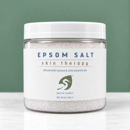 Pharmaceutical Grade Epsom Salts – Pure Bath Soak with Optional Organic Essential Oils - White Egret Personal Care