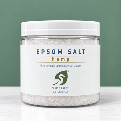 Pharmaceutical Grade Epsom Salts – Pure Bath Soak with Optional Organic Essential Oils - White Egret Personal Care