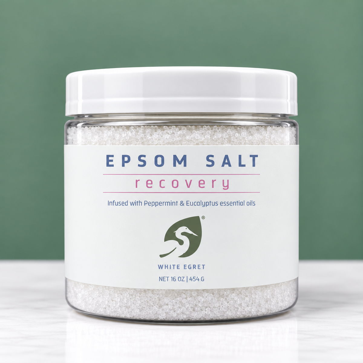 Pharmaceutical Grade Epsom Salts – Pure Bath Soak with Optional Organic Essential Oils - White Egret Personal Care