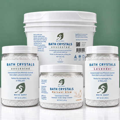 Great Salt Lake Bath Crystals – Mineral-Rich Relaxing Bath Soak - White Egret Personal Care