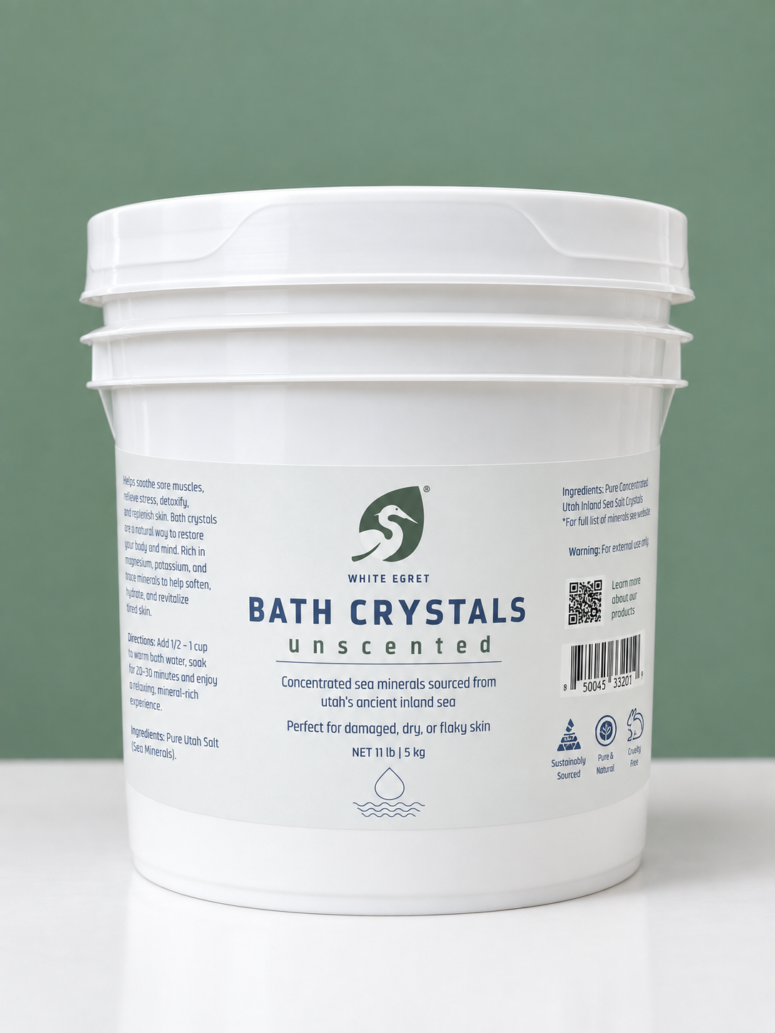 Great Salt Lake Bath Crystals – Mineral-Rich Relaxing Bath Soak - White Egret Personal Care