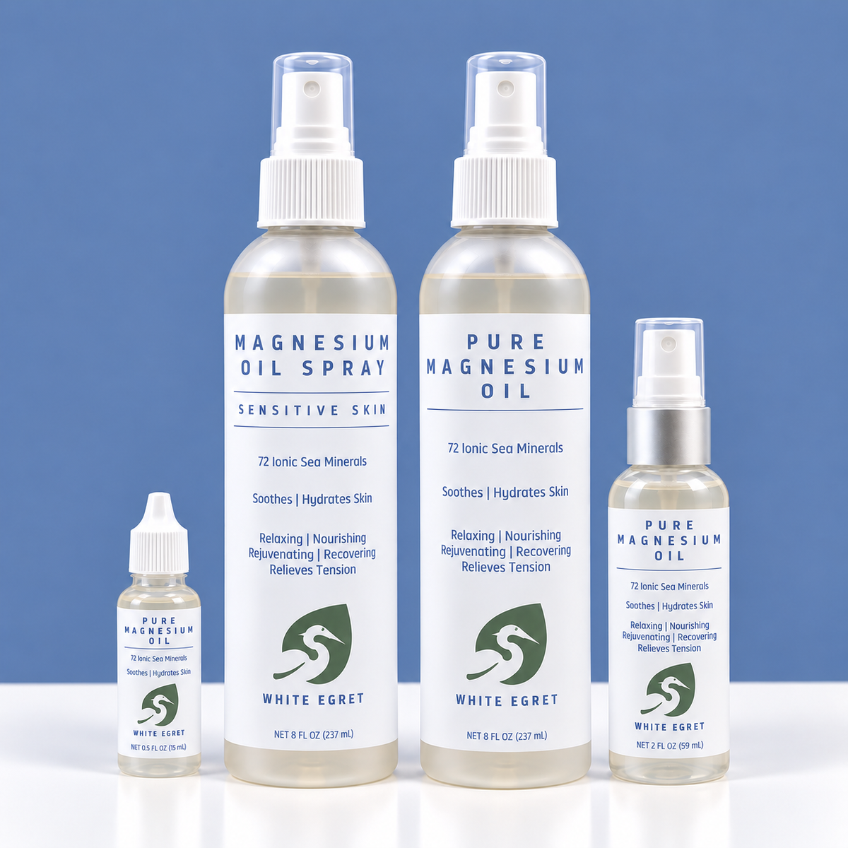 Magnesium Oil Spray | Fast Absorption | Made in USA Since 1990 - White Egret Personal Care