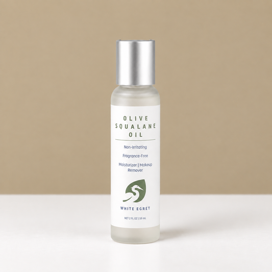 Olive Squalane Oil – 2oz Lightweight Hydrating Skin Oil - White Egret Personal Care