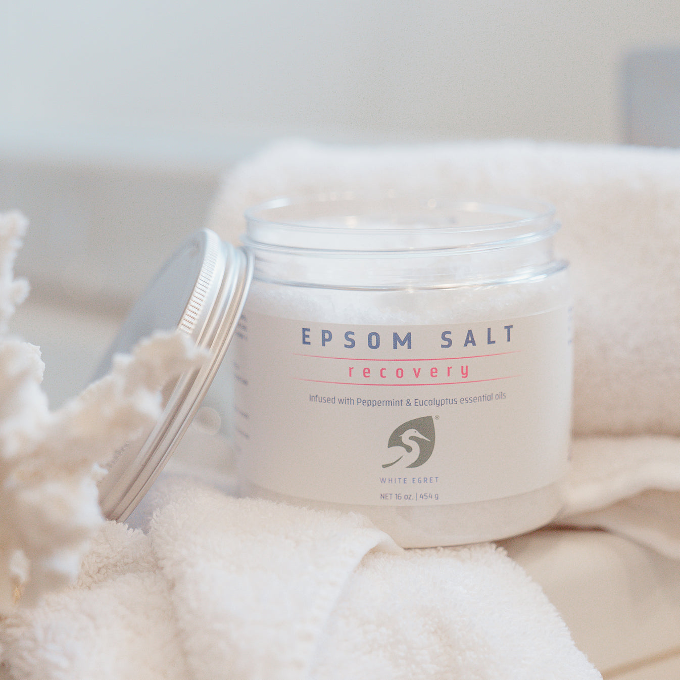 NEW Recovery Epsom Salts White Egret Personal Care