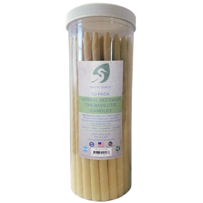 Herbal Beeswax Ear Candles - INVENTORY SALE - White Egret Personal Care