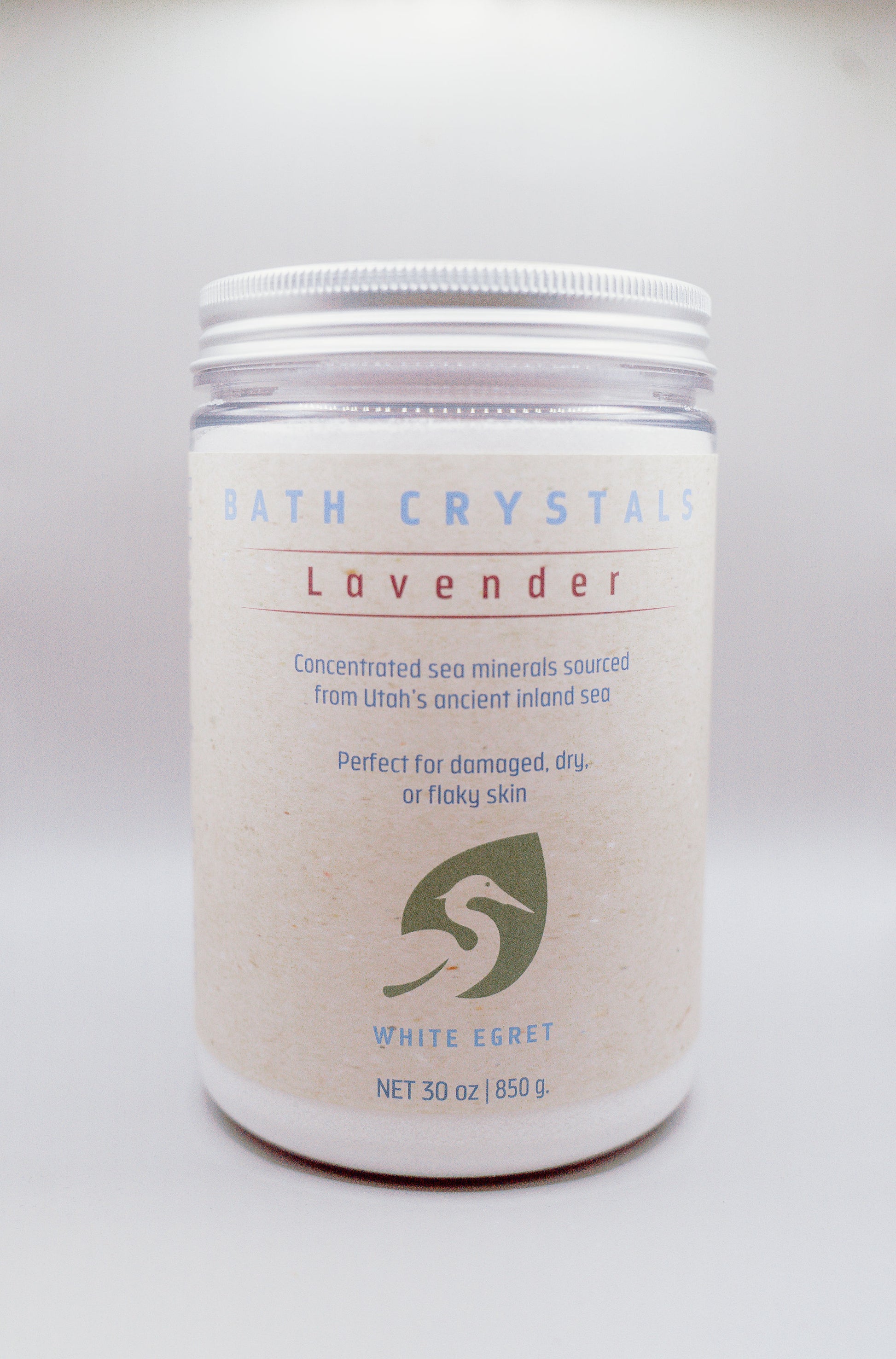 Lavender Bath Crystals 30 oz - White Egret Personal Care