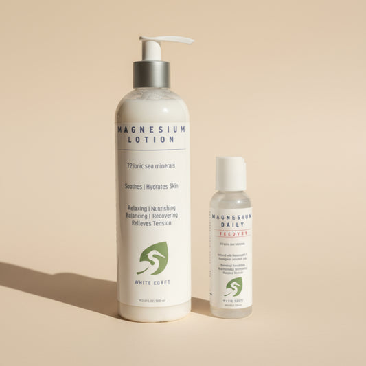 Bottle of Mag Lotion and Mag Oil