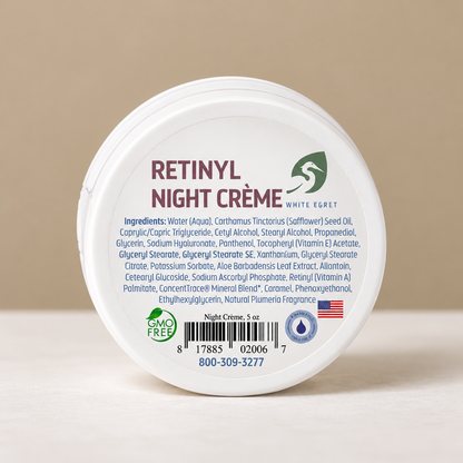 Retinyl Night Crème – Anti-Aging & Skin Renewal Night Cream - White Egret Personal Care
