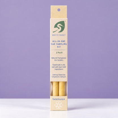 Beeswax Ear Candles for Natural Ear Candling | White Egret