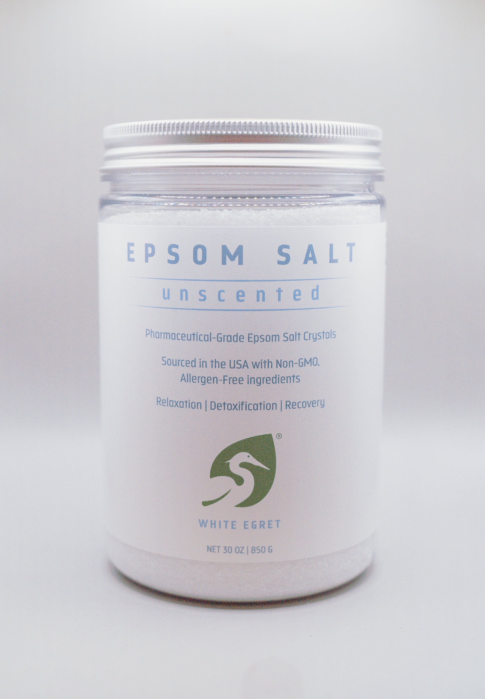 Unscented Epsom Salts - White Egret Personal Care