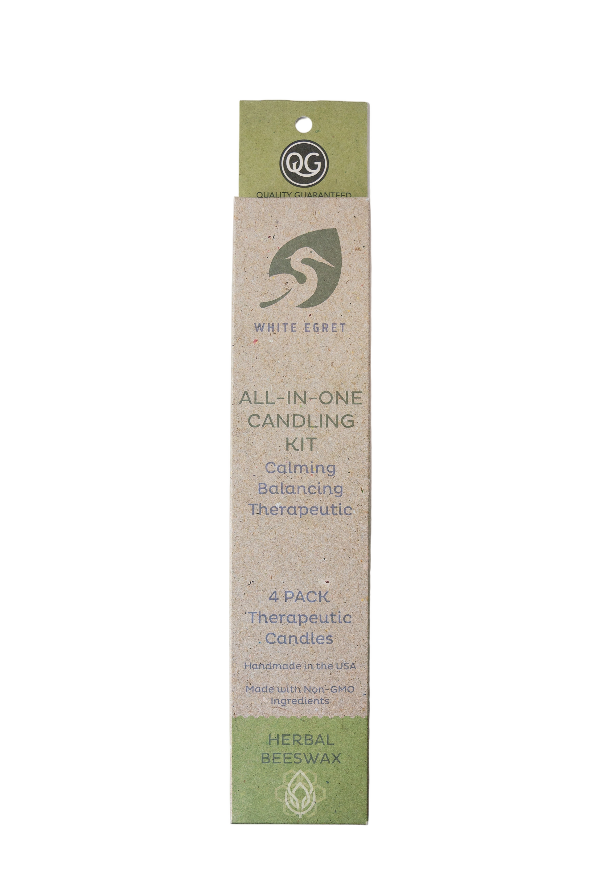 All-in-one Ear candling kit packaging with branding on a white background
