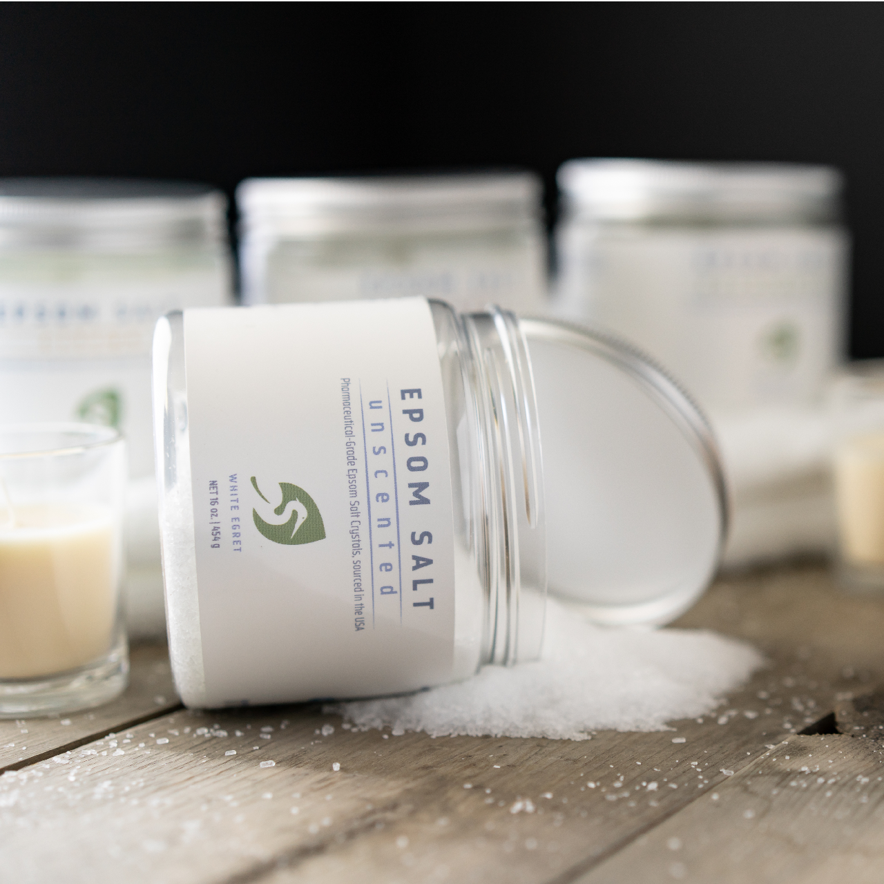 Unscented Epsom Salts - White Egret Personal Care